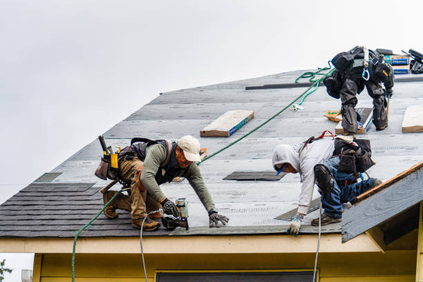 Professional Gutter Installation technician working in Hansen, ID